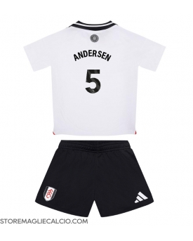 Fulham Joachim Andersen #5 Maglia Gara Casa Repliche 2024-25 Bambino Maniche Corte